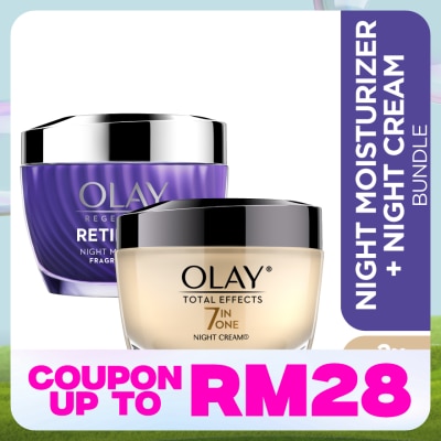 OLAY Total Effect Night Cream 50g + Retinol Moisturizer 50g