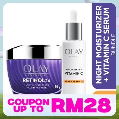 OLAY Vitamin C Serum 30ml + Retinol Moisturizer 50g