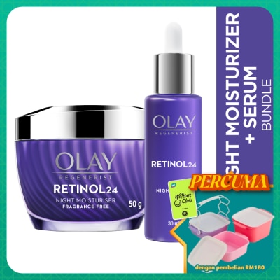 OLAY - Retinol Night Serum 30ml + Moisturizer 50g