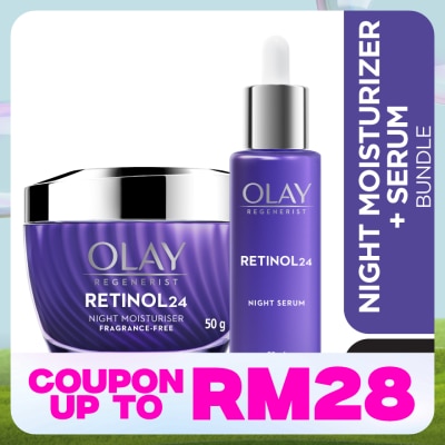 OLAY Retinol Night Serum 30ml + Moisturizer 50g