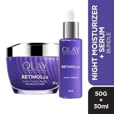 OLAY Retinol Night Serum 30ml + Moisturizer 50g