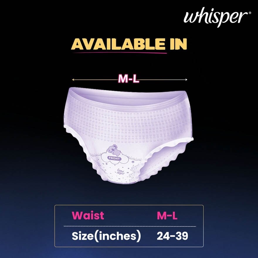 Koala Night Sanitary Panty M-L 2s X3