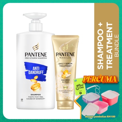 PANTENE - Anti Dandruff Shampoo 680ml + Miracles Daily Treatment Serum 180ml