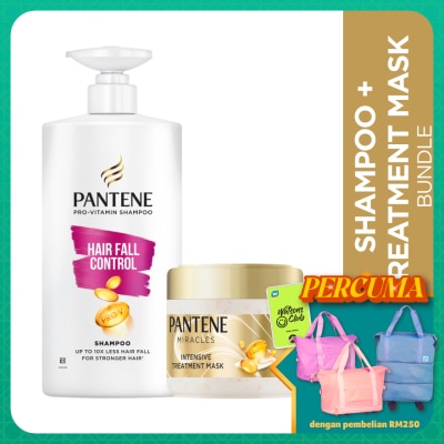PANTENE Hair Fall Control Shampoo 680ml + Miracles Intensive Treatment Mask 300ml