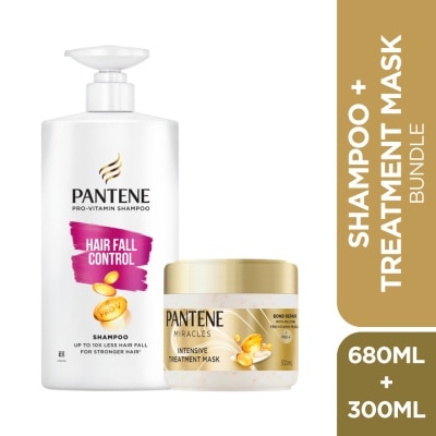 PANTENE - Hair Fall Control Shampoo 680ml + Miracles Intensive Treatment Mask 300ml