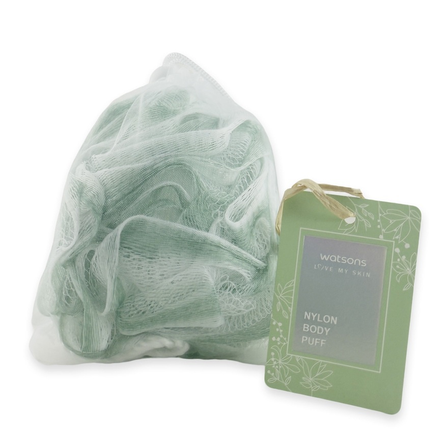 2-Tone Nylon Body Puff with Organza Bag 1s
