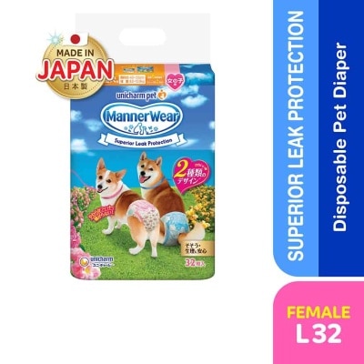 UNICHARM PET Manner Wear Dog Diaper Female L32