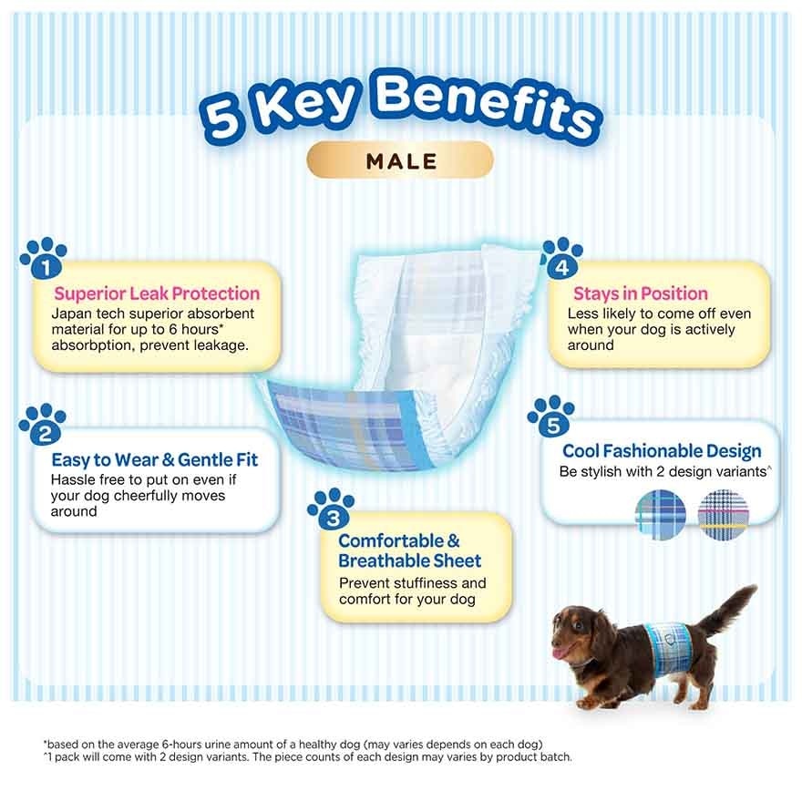 Manner Wear Dog Diaper Male L40