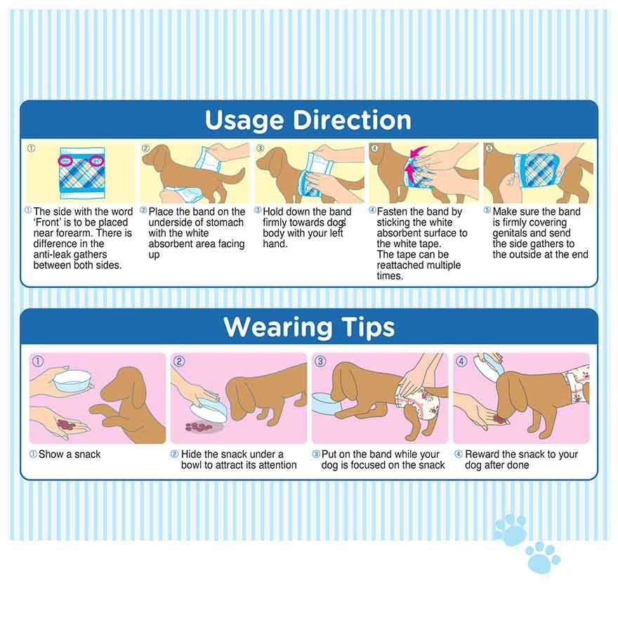 Manner Wear Dog Diaper Male L40