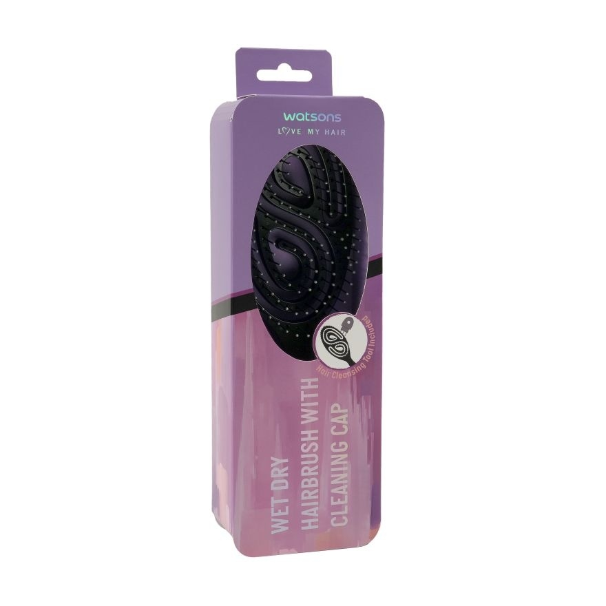 Wet Dry Hairbrush with Cleaning Cap 1s