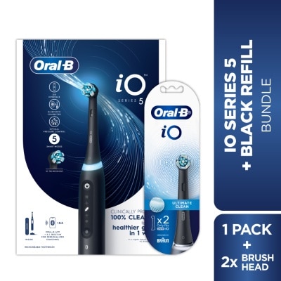 ORAL-B IO5 Black Handle 1S + Refill 2S