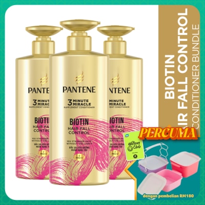 PANTENE - 3MM Biotin Strength Conditioner 480ml X3