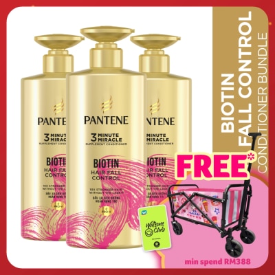 PANTENE 3MM Biotin Strength Conditioner 480ml X3