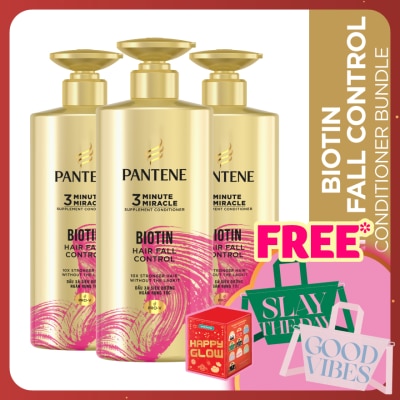 PANTENE 3MM Biotin Strength Conditioner 480ml X3
