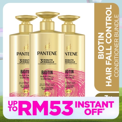PANTENE 3MM Biotin Strength Conditioner 480ml X3