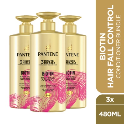 PANTENE - 3MM Biotin Strength Conditioner 480ml X3 image