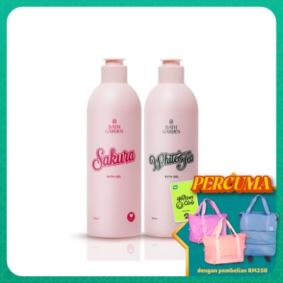 BATH GARDEN Sakura & White Tea Duo Bundle Pack