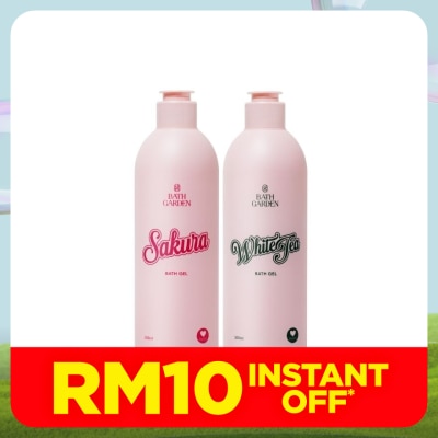 BATH GARDEN Sakura & White Tea Duo Bundle Pack