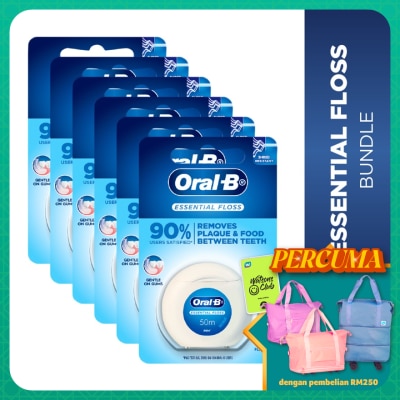 ORAL-B Essential Waxed Dental Floss 50mX6