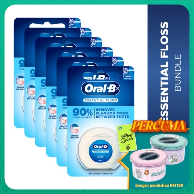 ORAL-B Essential Waxed Dental Floss 50mX6