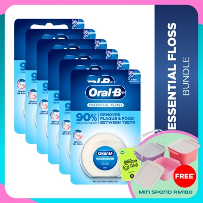 ORAL-B Essential Waxed Dental Floss 50mX6