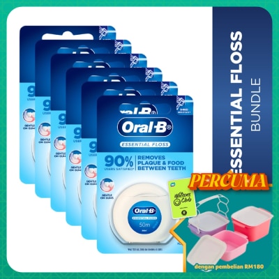 ORAL-B - Essential Waxed Dental Floss 50mX6