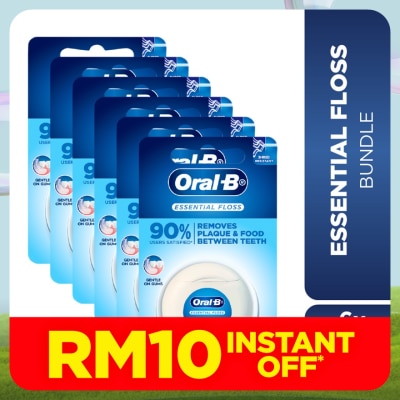 ORAL-B Essential Waxed Dental Floss 50mX6