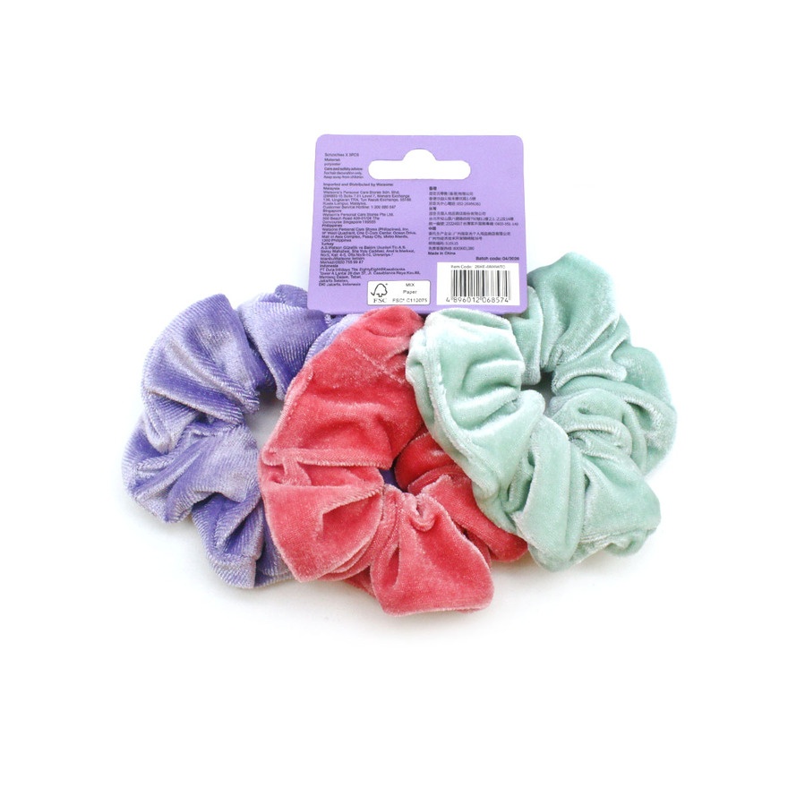 Velvet Pastel Scrunchie 3s
