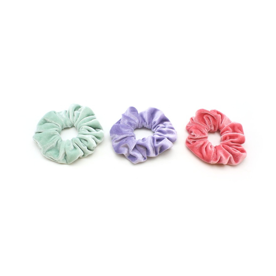 Velvet Pastel Scrunchie 3s