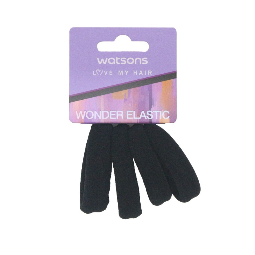 Fabric Black Hair Tie Set 4s