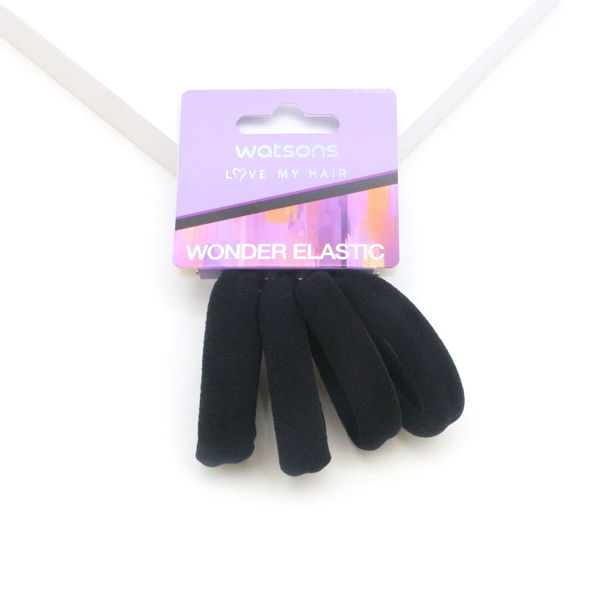 Fabric Black Hair Tie Set 4s
