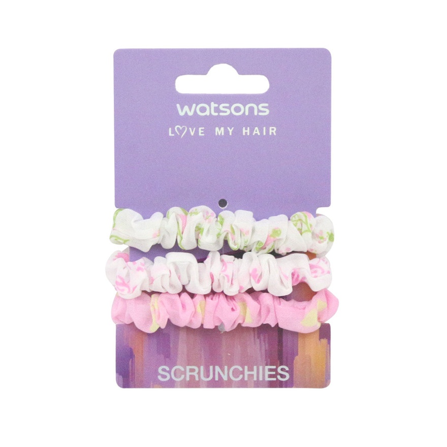 Pink Ruffle Scrunchies 3s