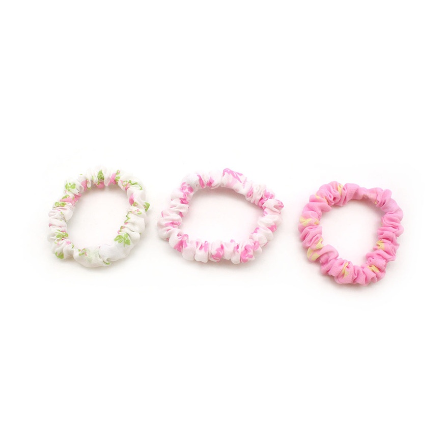 Pink Ruffle Scrunchies 3s