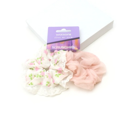WATSONS - Floral Lace Accent Scrunchie 3s