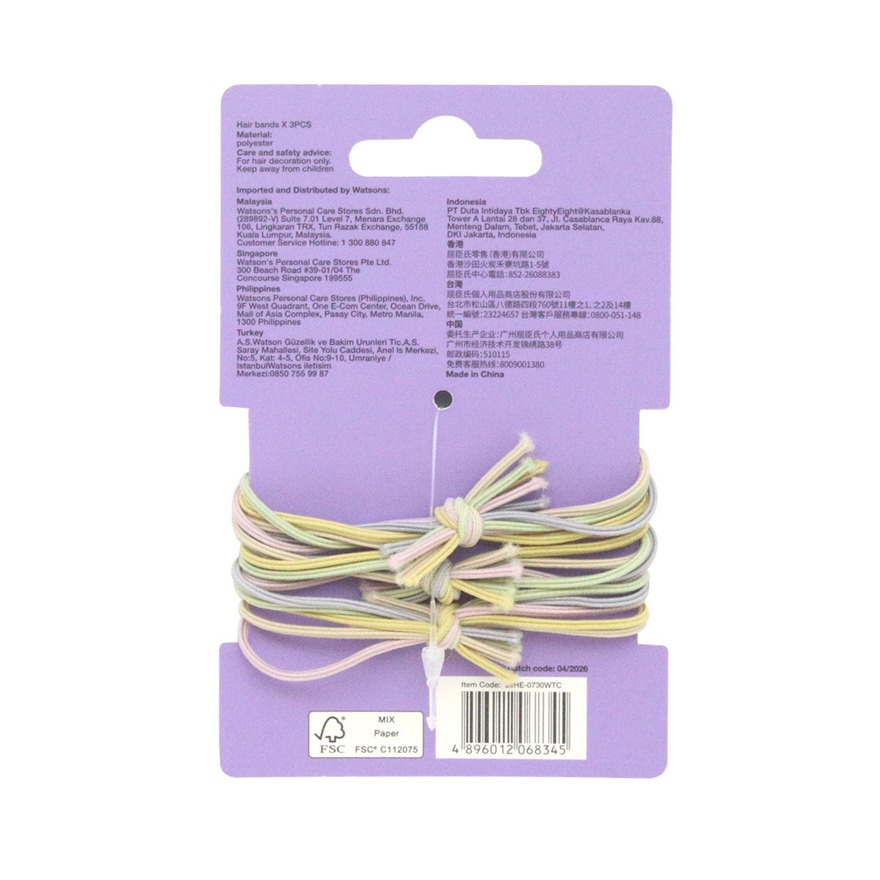 Pastel Knot Hair Tie Set 3s