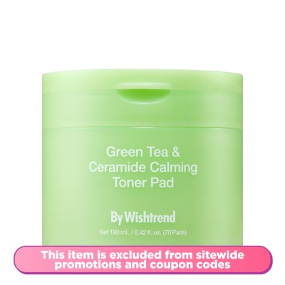 BY WISHTREND - Green Tea & Ceramide Calming Toner Pad 70s