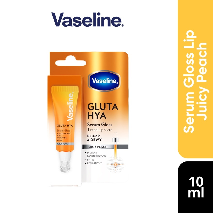 Gluta Hya Serum Gloss Tinted Lip Care Juicy Peach 10ml