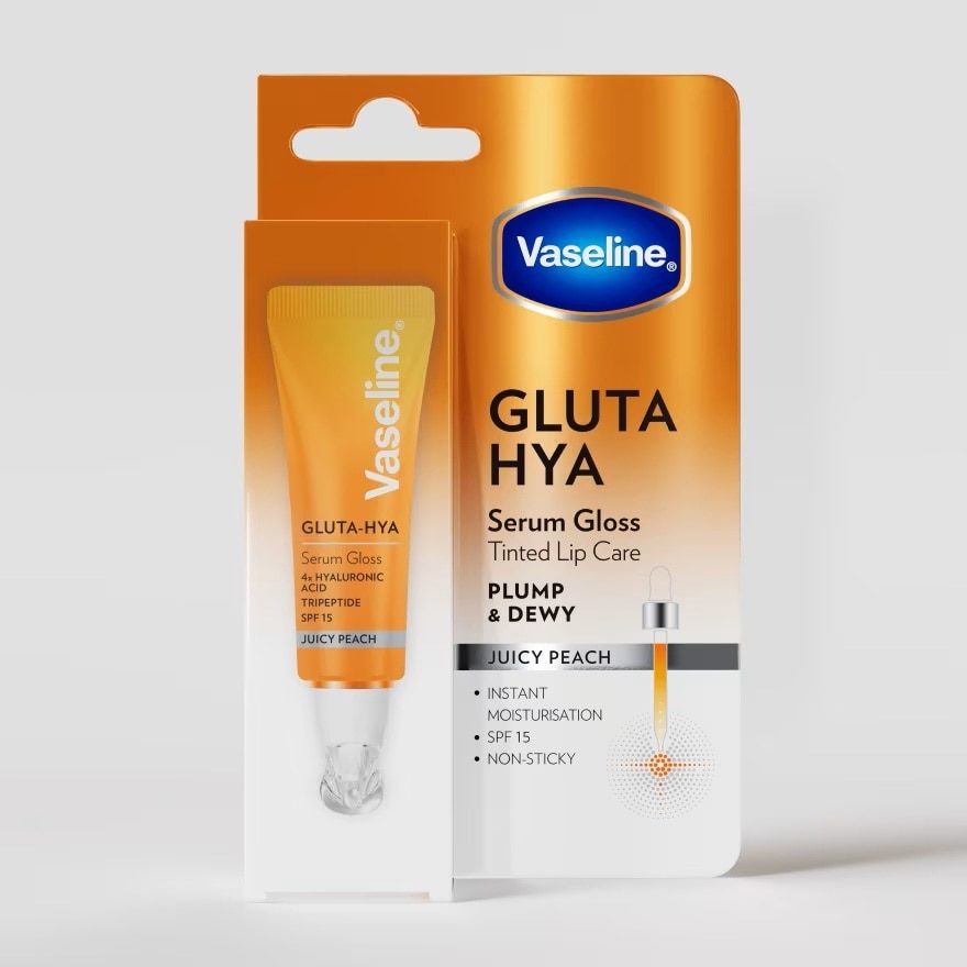 Gluta Hya Serum Gloss Tinted Lip Care Juicy Peach 10ml