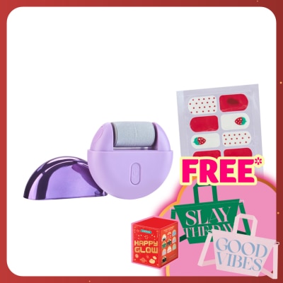 BLOSSOM BEAUTY USB 2 In 1 Foot Care Purple with Nail Sticker (assorted design )