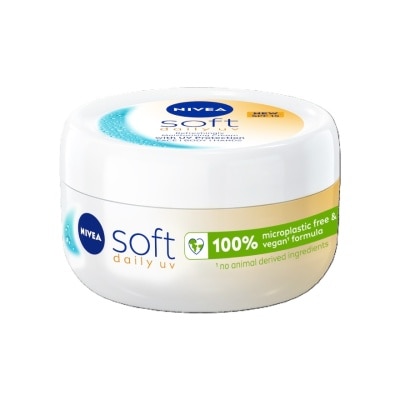 NIVEA Soft Daily UV is a refreshingly soft moisturizing cream combining daily moisture with reliable UV pr