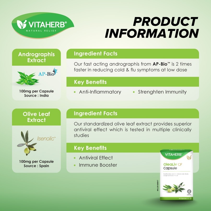 Olealiv CF Capsules 2X10s (Flash Deal)