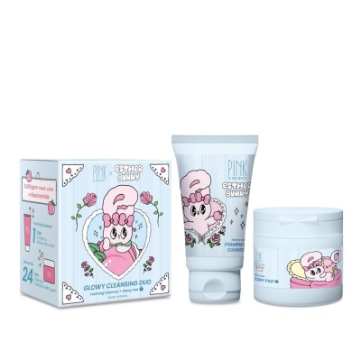 PINK BY PURE BEAUTY - Peachy Glow X Esther Bunny Glow Cleansing Duo Foaming Cleanser + Glowy Pad
