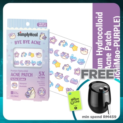 SIMPLYHEAL Bichi Mao Purple Day & Night Premium Hydrocolloid Acne Patch 22s
