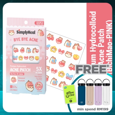SIMPLYHEAL Bichi Mao Pink Day & Night Premium Hydrocolloid Acne Patch 22s