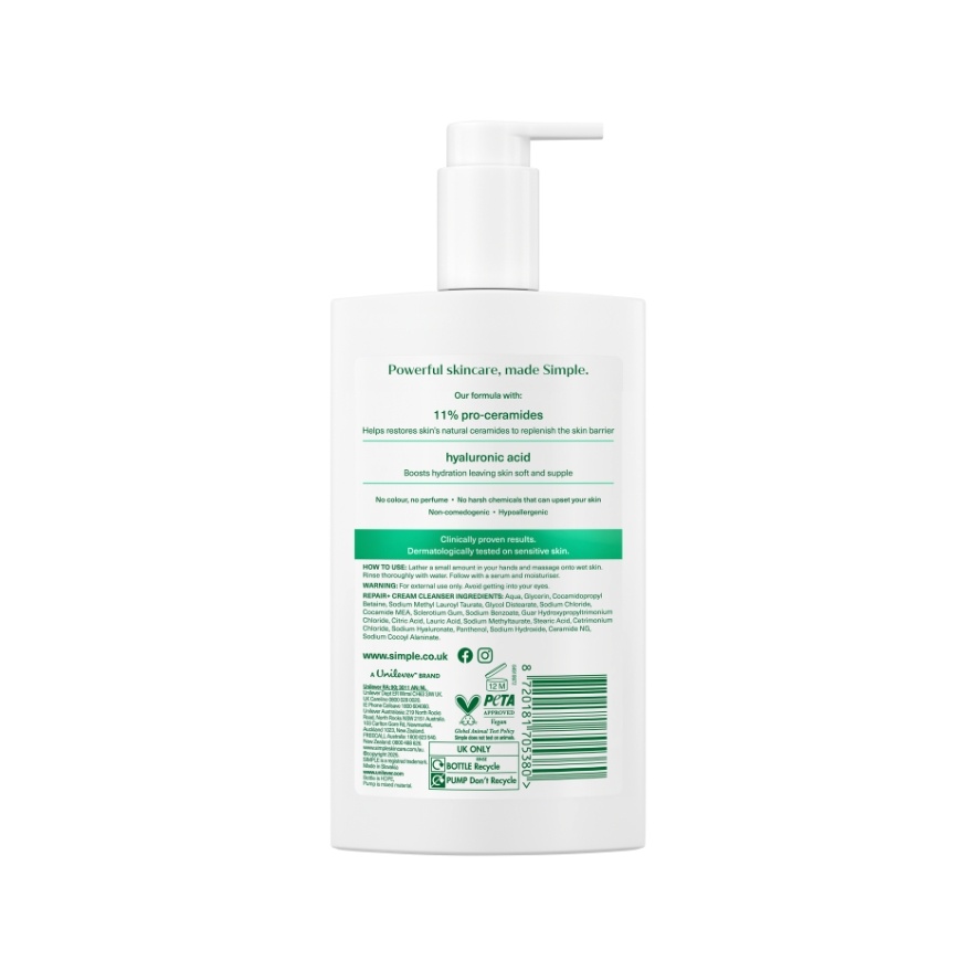 Active Skin Barrier Care Repair+ Cream Cleanser 240ml image