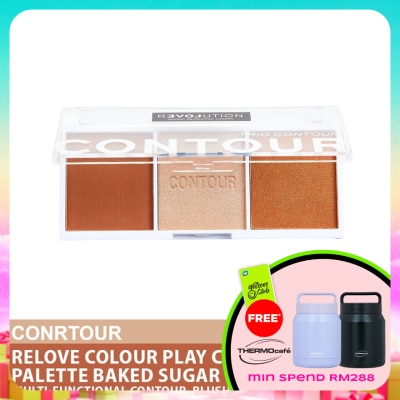 REVOLUTION - Relove Colour Play Contour Trio Palette Baked Sugar