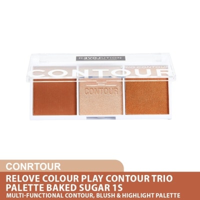 REVOLUTION Relove Colour Play Contour Trio Palette Baked Sugar