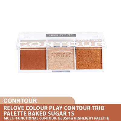 REVOLUTION - Relove Colour Play Contour Trio Palette Baked Sugar