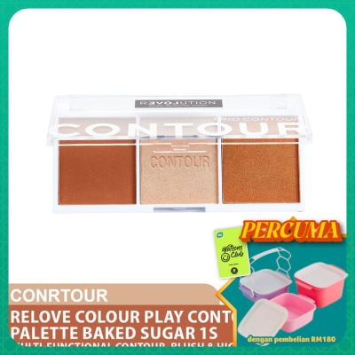 REVOLUTION - Relove Colour Play Contour Trio Palette Baked Sugar