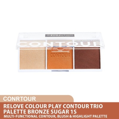 REVOLUTION Relove Colour Play Contour Trio Palette Bronze Sugar